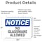 Signmission No Glassware Allowed, 10 in W x Rectangle, Vinyl Decal OS-2PACK-NS-D-710-L-14635 - alternate 2